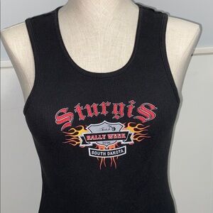 Sturgis Rally Week 2006 South Dakota Ribbed Black Tank Ladies Large